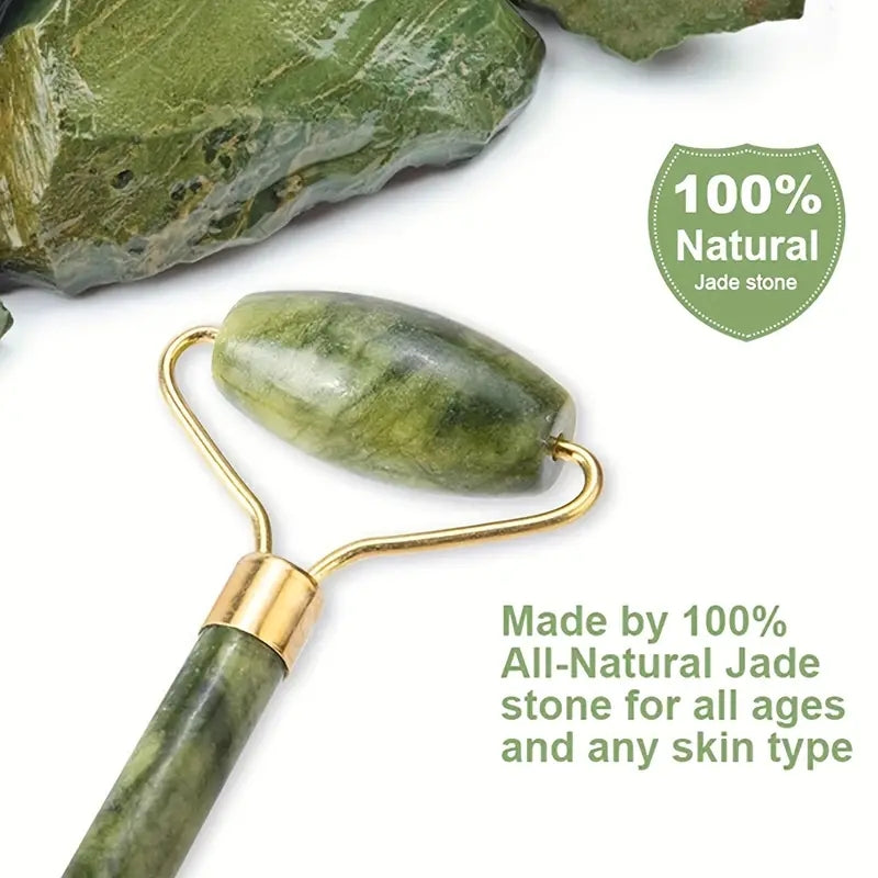 Jade Roller And Natural Gua Sha Stone For Face Massager